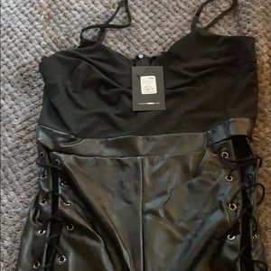 Leather jump suit!